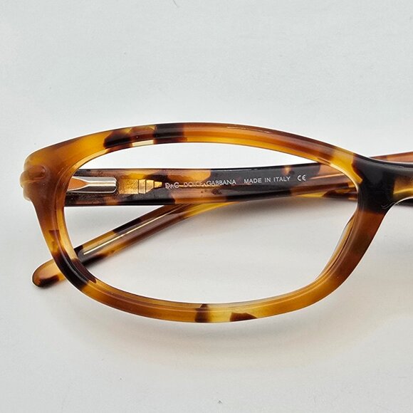 Dolce & Gabbana D&G1125 623 Yellow Tortoise Eyeglasses Frame w/ Flexhinge Italy - Picture 12 of 12